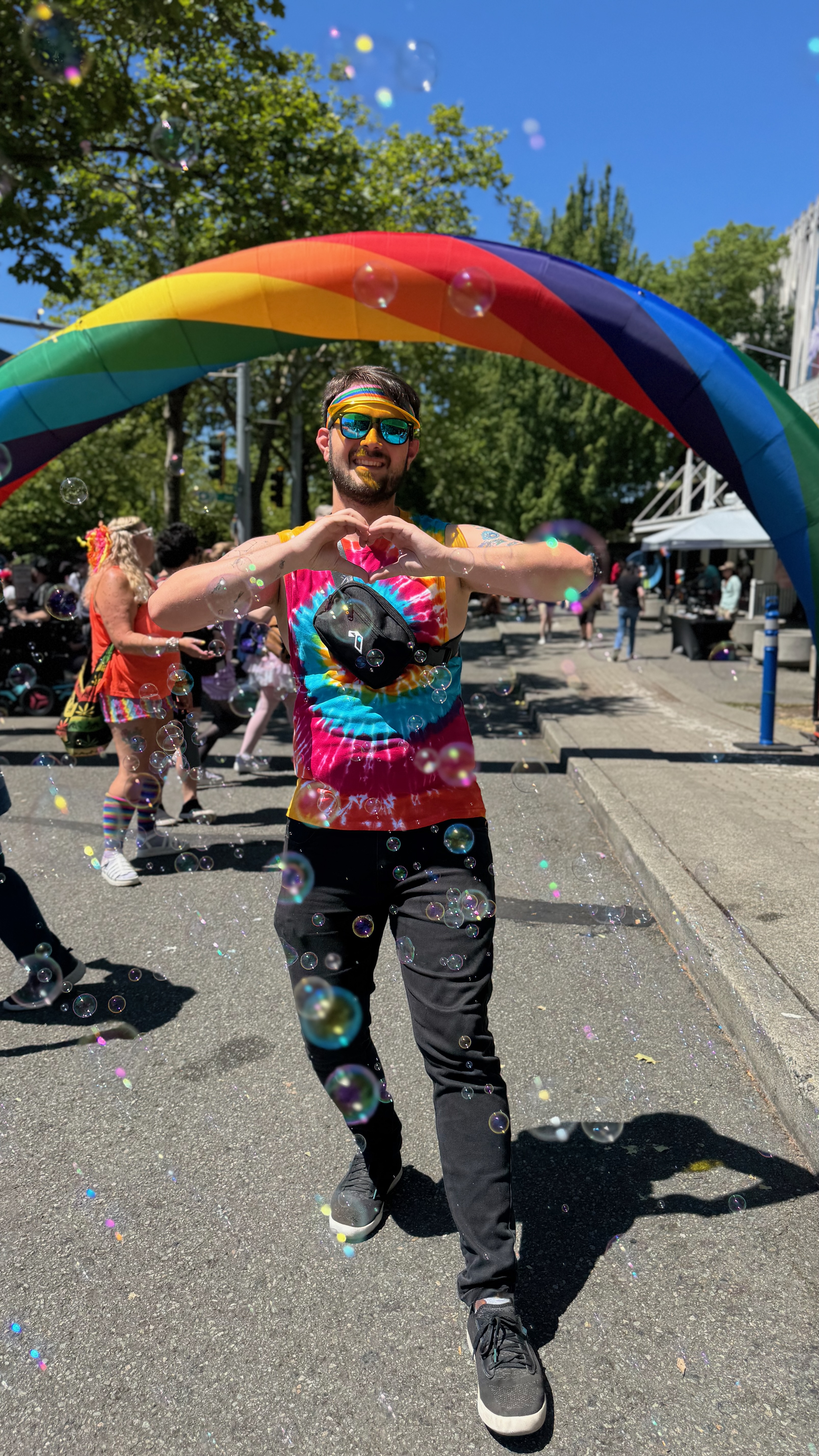 Mac at a Pride celebration